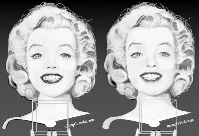 a subliminal imagery portrait in 4 dimemsions